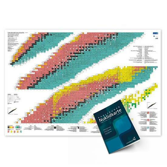 Karlsruhe Nuclide wall chart ( 1,00 x 1,39m) with booklet (72pp), 11 th Edition 2022